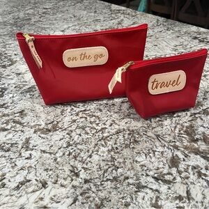 Jon Hart Design Red Cosmetic Bags Set